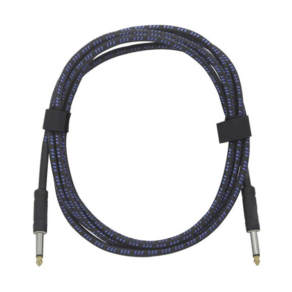 Stereo Cable 6.5mm Mono Jacks Instrument Cable Plugs (Male to Male) for Guitar, Bass, Keyboard, and Sound Mixing