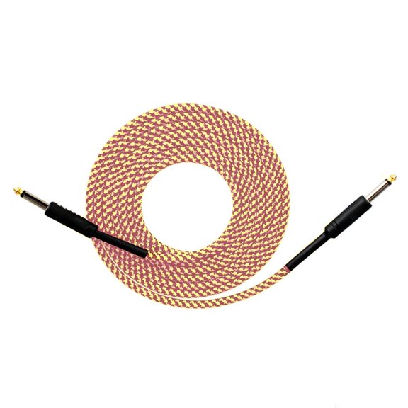 Stereo Cable 6.5mm Mono Jacks Instrument Cable Plugs (Male to Male) for Guitar, Bass, Keyboard, and Sound Mixing