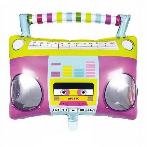 Stereo Dance Shaped Mylar Foil Balloon for Music-Themed Celebrations