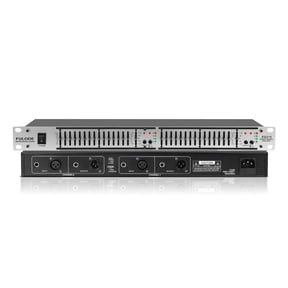 Stereo Equalizer for Home Audio System, Dual Channel 15-Band Silver Graphic Equalizer Professional Rack Mount DJ EQ, Noise Reduction - EQ215S