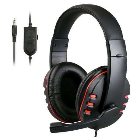 Stereo Gaming Headset for PS4, Xbox One, PC, Mac, Laptop, EEEkit Wired Over Ear Headphones with Noise Canceling Mic, Surround Sound & Soft Memory Earmuffs