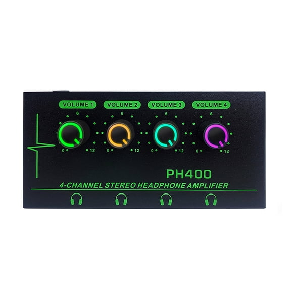 Stereo Headphone Amplifier TRS-Headphones Output and 1/4' TRS-Audio Input Studio Mixer Output Device Monitors Amplifier