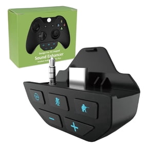 Stereo Headset Adapter, Gamepad Controller Audio Adapter with Volume Control, 3.5 mm Headphone Converter Sound Enhancer, for Xbox One