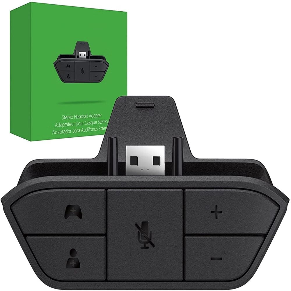 Stereo Headset Adapter for Xbox Controller Audio Mic Headphone Adapter for Xbox One One S X Elite 1 Elite2 Series S X Controller Xbox Controller