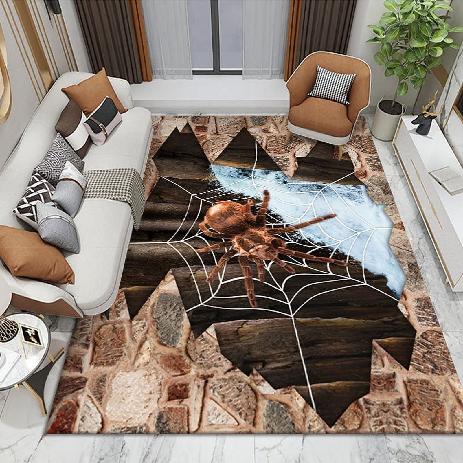 Stereo Illusion pattern 3D Printed Carpets for Living Room Bedroom Area ...