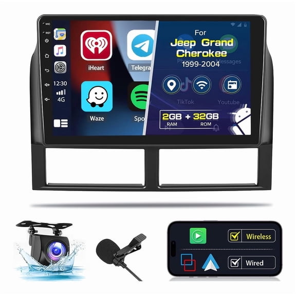 Torovo Car Radio Stereo Jeep Grand Cherokee 1999-2004 Android Carplay 2G+32G
