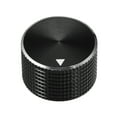 thumbnail image 1 of Stereo Knob, 25*6*15.5 mm Aluminium Alloy, Volume Control Knobs, Black 1pcs, 1 of 3
