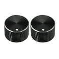 thumbnail image 1 of Stereo Knob, 25*6*15.5 mm Aluminium Alloy, Volume Control Knobs, Black 2Pcs, 1 of 3