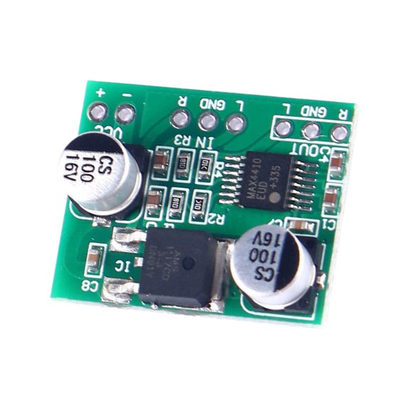 Stereo MAX4410 Preamp Board, Headphone Driver Module, 3 to 12 PCB for Compact Maker Installation Work