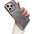 thumbnail image 1 of Stereo Ruffled Butterfly Big Hole Phone Case with Glitter Paper Pieces, Stereo Butterfly, Girly Girls' Favourite, za iPhone 15 14 13 12 11 Pro Max Plus Phone Case (Silver,iphone 11), 1 of 8