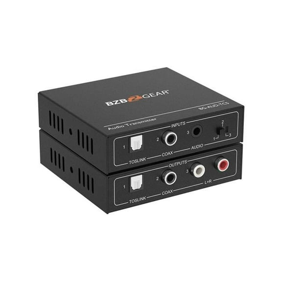 Stereo Toslink COAX Audio Extender Transmitter & Receiver Over Cat5e-6-7 up to 950 ft.