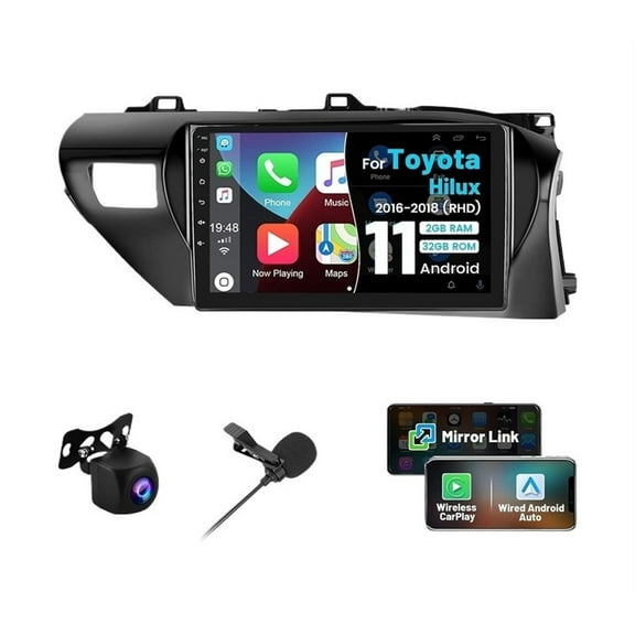 Stereo Toyota Hilux 2016-2018 Android Carplay GPS 2+32G