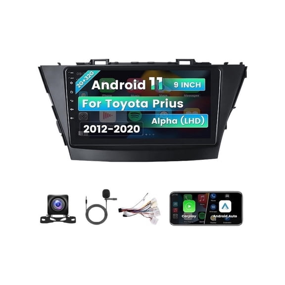 Torovo Car Radio Stereo Toyota Prius Alpha (LHD) 2012-2020 Android Carplay