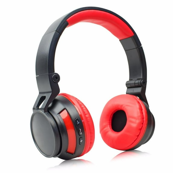 Stereo Wireless Headset/ Headphones for LG K20 V,K20V, TP260, K20 plus, Fortune, Stylo 3, Stylus 3, LS777, Phoenix 3 (Red/ Black)