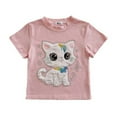 thumbnail image 1 of Stereoscopic Cartoon Cute Cats With Sweet Tops Short Sleeve Summer T Shirts ForBoys Girls Baby Clothes Relaxed Fit Dailywear 8-9 Years, 1 of 9