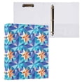 thumbnail image 1 of Stereoscopic Star Pattern 3 Ring Hardcover Binders 1.5in Round Rings for Letter-Size Folder Paper Organizer Pockets for Office Student Recipe, 1 of 9