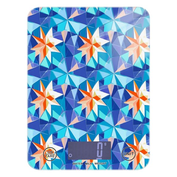 Stereoscopic Star Pattern Food Scale Digital Kitchen Scale Waterproof Grams Ounces lbs for For Baking and Cooking