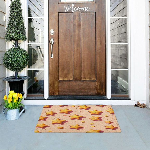 Stereoscopic Stars Versatile Absorbent Door Mat, Non-Slip, Easy to Clean 32''x20''