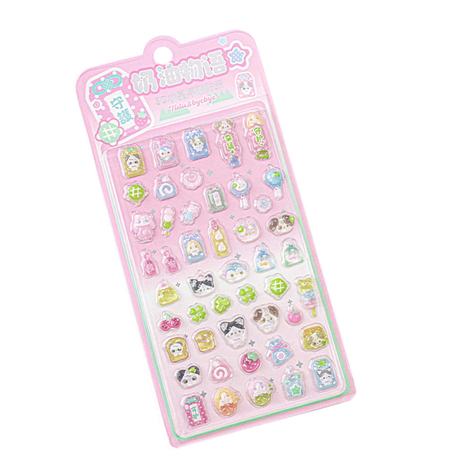 Stereoscopic Sticker Bottle Stickers Crystal Relief Label Decorative ...