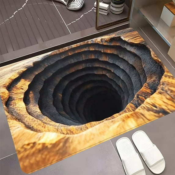 Stereoscopic Visual Effect Doormat - Quick Dry Absorbent Entrance Mat - Anti-Slip Bathroom Floor Rug - Contemporary Home Decor For Front Door Shower