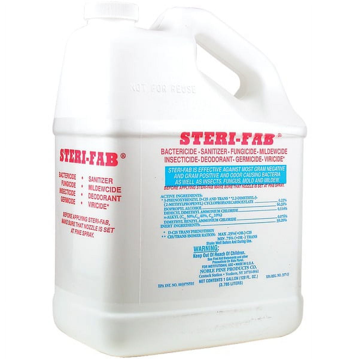 STERIFAB 1 Gallon Steri-fab Bed Bug Control Plus Bactericide Sanitizer Fungicide Mildewcide Etc.