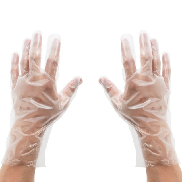 Steri Stand 500/1000pk Plastic Disposable Gloves for Food Prep Restaurants Kitchen