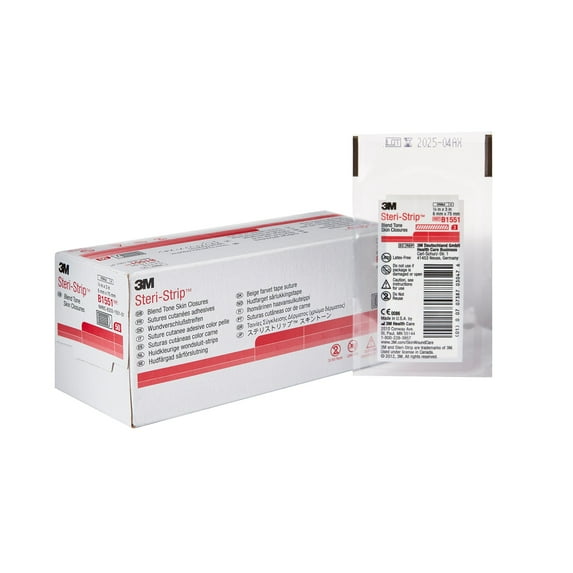Steri-Strip Closure Flexible Skin Strip .25 x 3" Sterile B1551, 50 Ct