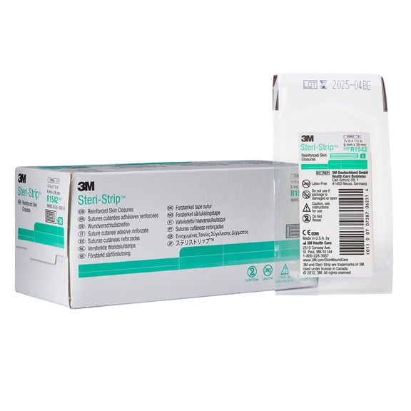 Steri-Strip Closure Reinforced Skin Strip .25 x 1.5" Sterile R1542, 1200 Ct