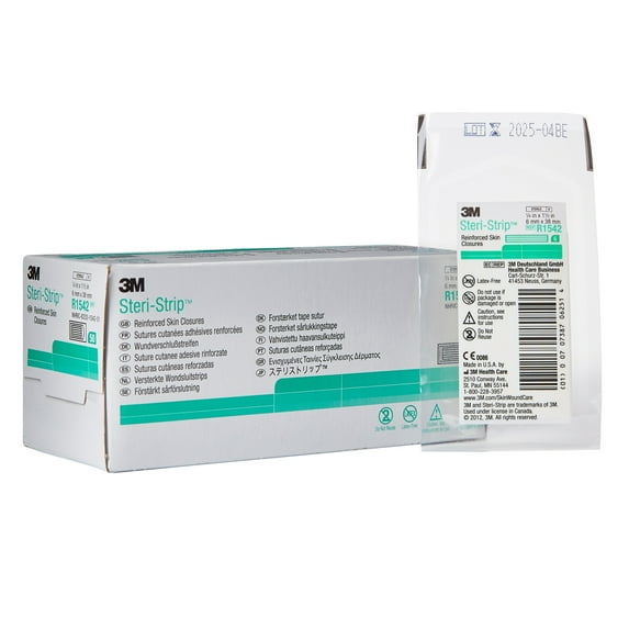 Steri-Strip Closure Reinforced Skin Strip .25 x 1.5" Sterile R1542, 300 Ct