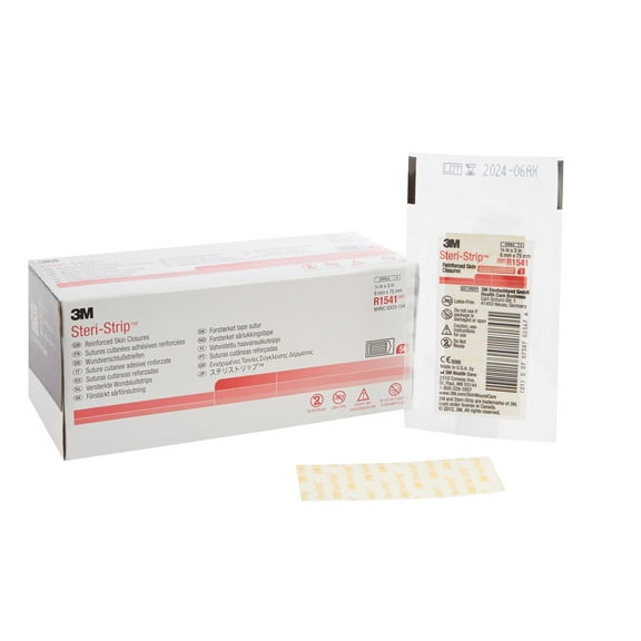 Steri-Strip Closure Reinforced Skin Strip .25 x 3" Sterile R1541, 50 Ct