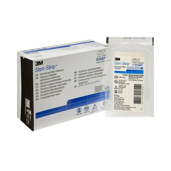 Steri-Strip Closure Reinforced Skin Strip .5 x 4" Sterile R1547, 200 Ct