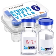 Sterile Empty Vials with Self Healing Injection Port,with Flip Off Aluminum Cap,Sterile Package,Packaged in Boxes2ml 10pcs