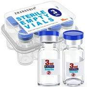 Sterile Empty Vials with Self Healing Injection Port,with Flip Off Aluminum Cap,Sterile Package,Packaged in Boxes3ml 10pcs