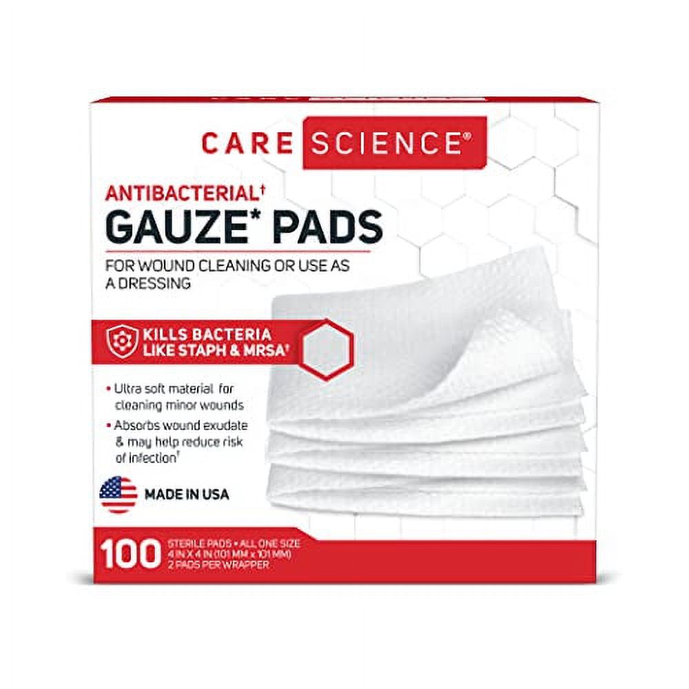 Sterile Gauze Pads, 100 ct, Large, 4 X 4 in Ideal for Wound Care and