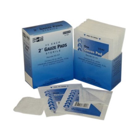 Sterile Gauze Pads (Unitized Refil), 2" x 2", 20/Box (8 Boxes)