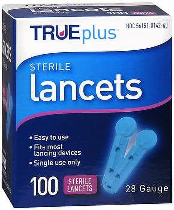 Sterile Lancets. 28 Gauge, .. Single Use. Fits Most .. Lancing Devices