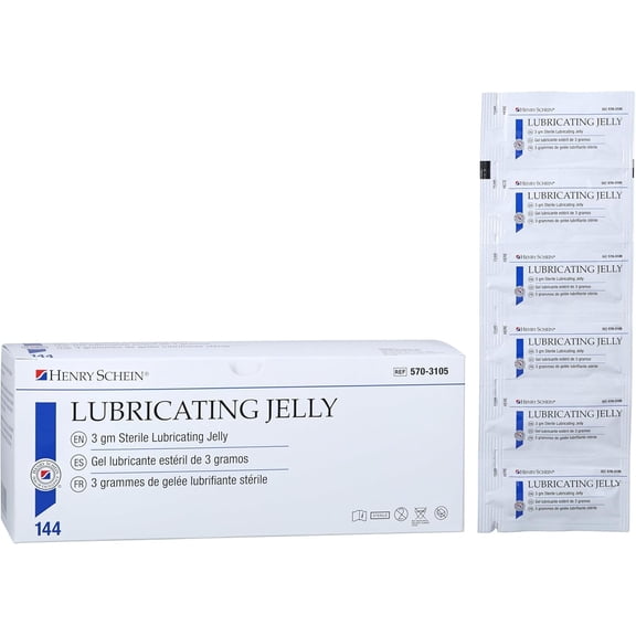 Sterile Lubricating Jelly – 3g Single-Use Packets, Ideal for Medical and Clinical Applications, Convenient Box of 144 Individually Sealed Packets for Hygiene and Precision