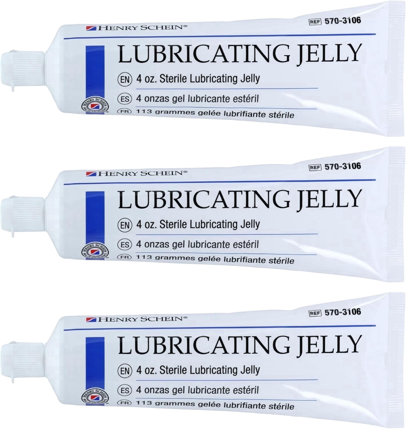 Sterile Lubricating Jelly – 4 oz Flip-Top Tubes, 3-Pack – Water-Soluble,  Non-Greasy Formula for Medical and Personal Use, Easy Dispensing and 