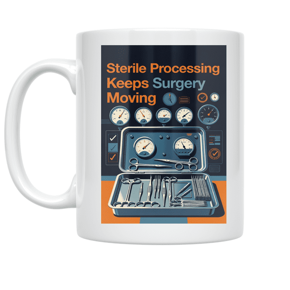 Sterile Processing Keeps Surgery Moving - Sterile Processing Technician - 11 oz Ceramic Coffee Mug