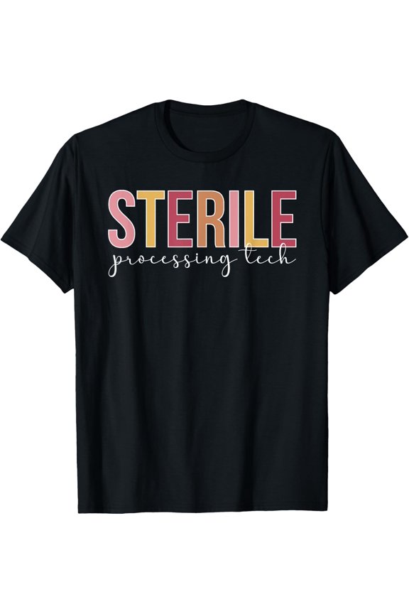 Sterile Processing Tech Boho Sterile Processing Technician T-Shirt Size S-5XL