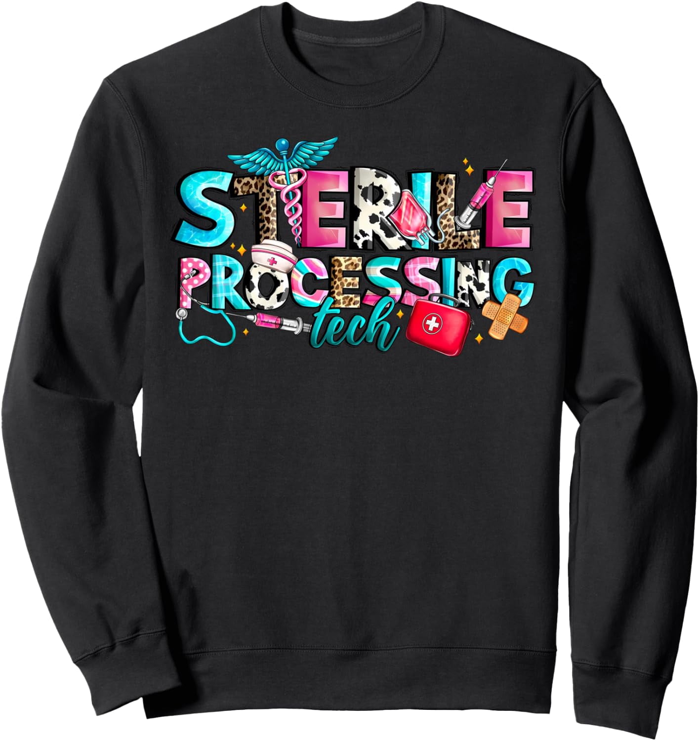 Sterile Processing Tech Western Nurse Graphic Sweatshirt - Walmart.com