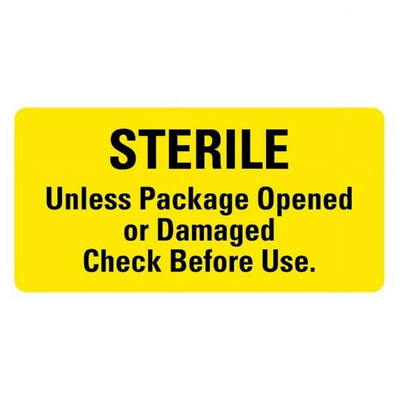 Sterile Unless Package Opened Medical Labels