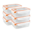thumbnail image 1 of Sterilite 03221106 8.3 Cup Rectangle Ultra-Seal Food Container, Orange (6 Pack), 1 of 11