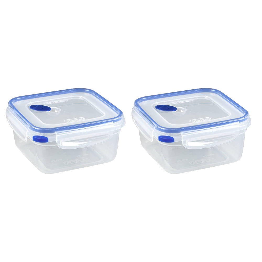 Sterilite Ultra-Seal 12 Cup Food Storage Container, Rectangular Orange, 2  Pack 781147441375