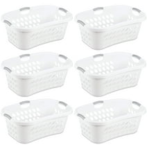 Sterilite 1.25 Bushel Hiphold Laundry Basket- White (Available in Case of 6 or Single Unit)