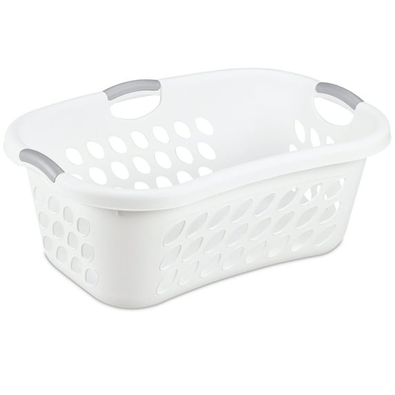 Sterilite 1.25 Bushel Ultra™ HipHold Laundry Basket Plastic, White