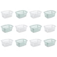thumbnail image 1 of Sterilite Small 1.5 Bushel Rectangular Laundry Basket, Ideal for Basic Laundry Needs, 12 Pack Assorted, 6 White and 6 Mint, 1 of 11