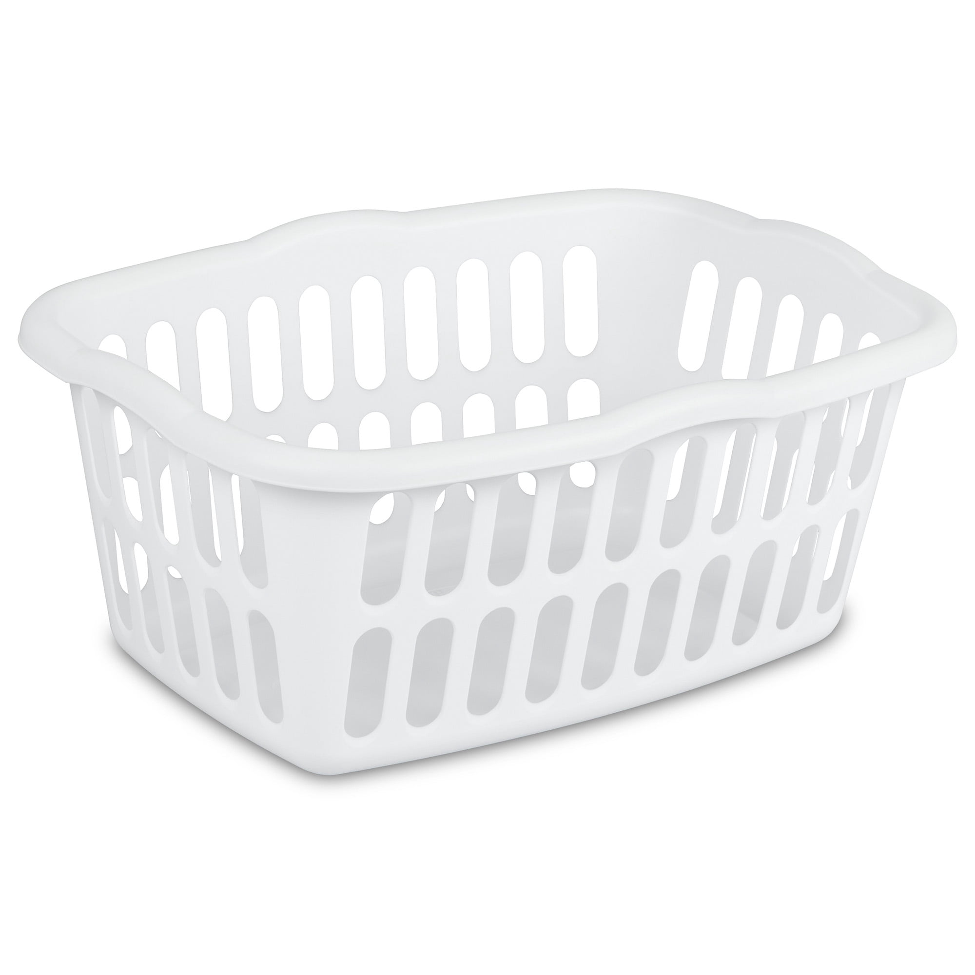 Sterilite 1.5 Bushel Large Rectangular Plastic Laundry Basket Bins, 12 Pack