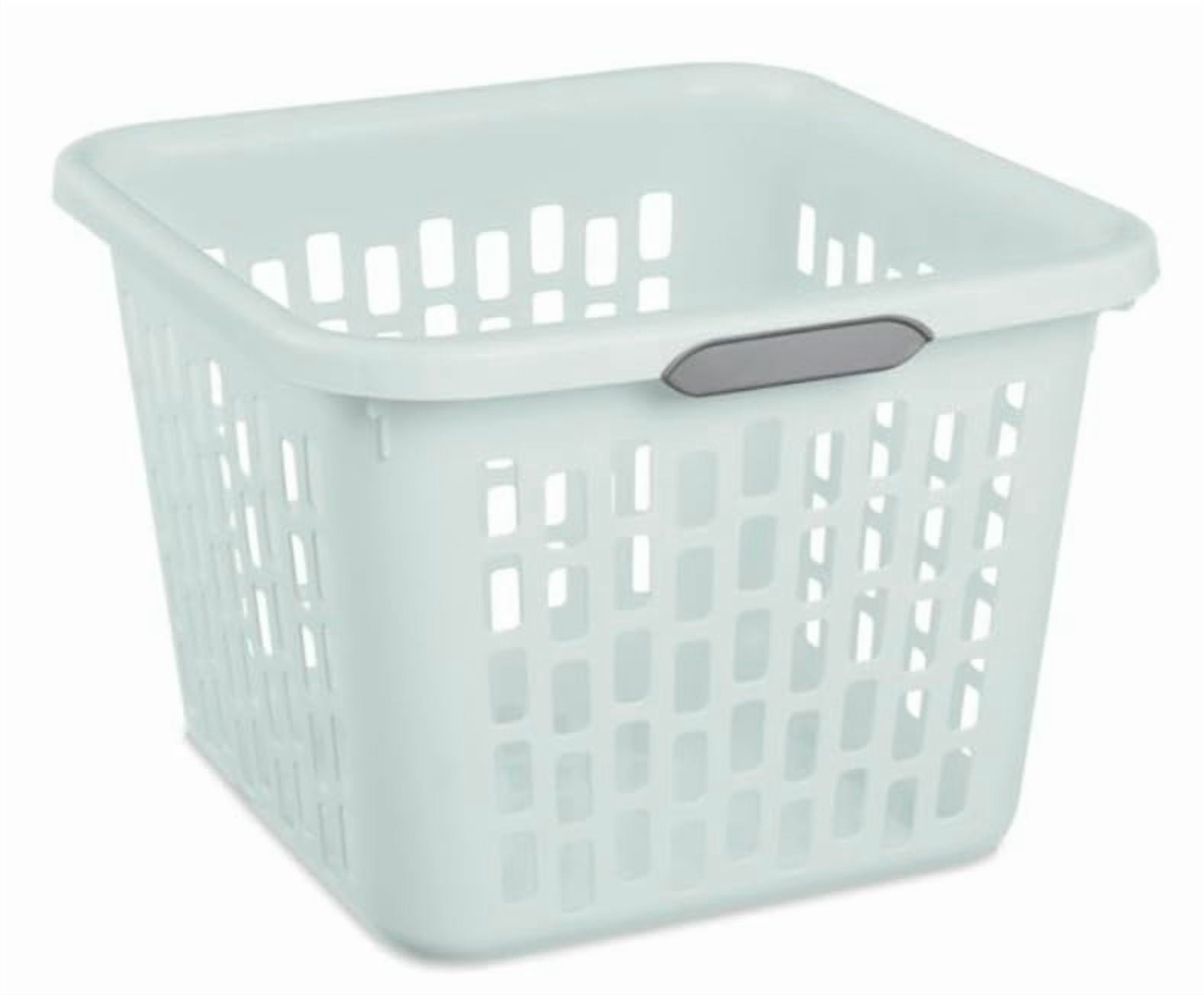 Sterilite 1.5 Bushel Square Laundry Basket Mindful Mint Comfort Grip Handles