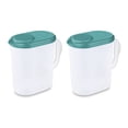 thumbnail image 1 of Sterilite 1 Gallon Pitcher Plastic with Blue Lid, 2 Pack, 1 of 5